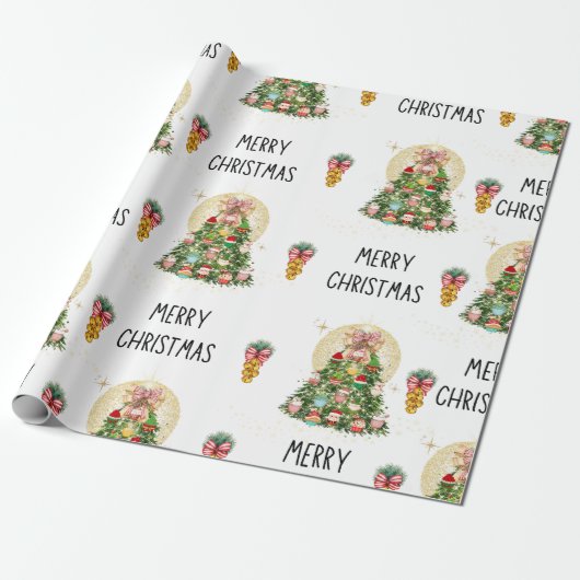 Papier Cadeau Arbre à cupcake de Noël (Déroulé)