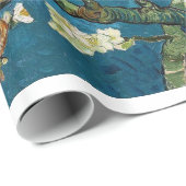 Papier Cadeau Arbre aux amandes en fleurs, Vincent van Gogh. (Coin rond)