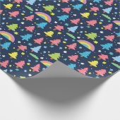 Papier Cadeau Arbre blanc coloré (Coin)