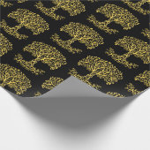 Papier Cadeau Arbre Celtique Jaune (Coin)