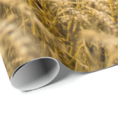 Papier Cadeau Arbre dans le paysage de champ de blé (Coin rond)