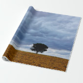 Papier Cadeau Arbre dans un champ vide (Déroulé)