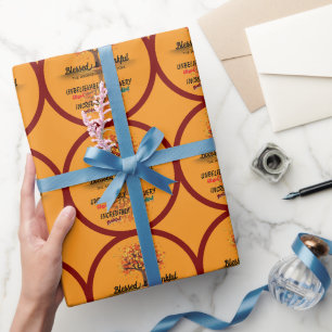 Papier Cadeau Arbre d'automne heureux Thanksgiving béni