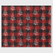 Papier Cadeau Arbre de baseball de Noël et Chaussettes rouges su (Plat)