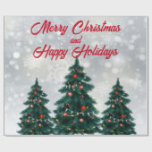 Papier Cadeau Arbre de Noël (Plat)
