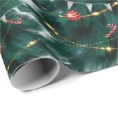 Papier Cadeau Arbre de Noël (Coin rond)
