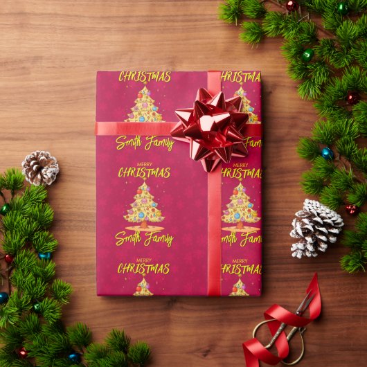 Papier Cadeau Arbre de Noël (Cadeau de vacances)