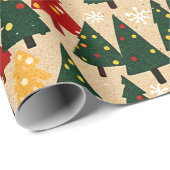 Papier Cadeau Arbre de Noël (Coin rond)