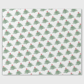 Papier Cadeau Arbre de Noël (Plat)