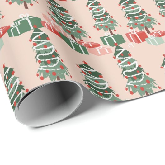 Papier Cadeau arbre de noël (Coin rond)