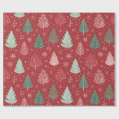Papier Cadeau Arbre de Noël (Plat)