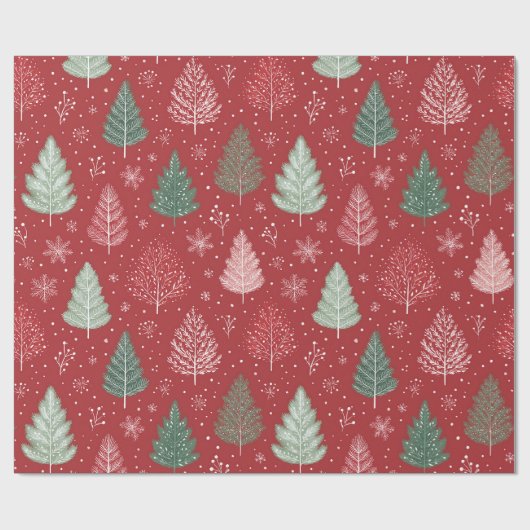 Papier Cadeau Arbre de Noël (Plat)