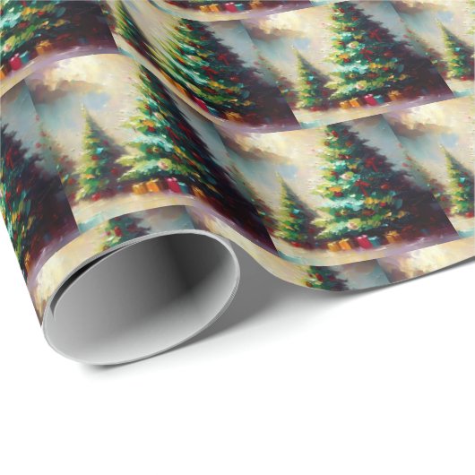 Papier Cadeau Arbre de Noël 2 (Coin rond)