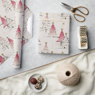 Papier Cadeau Arbre de Noël à pois fantaisiste décoration de Noë