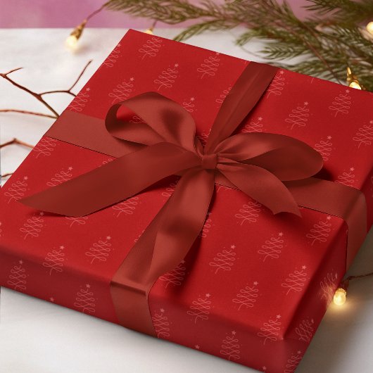 Papier Cadeau Arbre de Noël Abstrait moderne cadeau de vacances