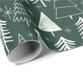 Papier Cadeau Arbre de Noël - Arbre À feuillage persistant - Arb (Coin rond)