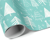 Papier Cadeau Arbre de Noël Arbre À feuillage persistant Arbre-P (Coin rond)