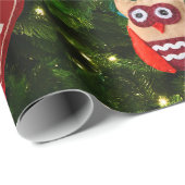 Papier Cadeau Arbre de Noël avec des jouets en feutre (Coin rond)