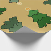 Papier Cadeau Arbre de Noël avec l'étoile sur d'or fait sur (Coin)