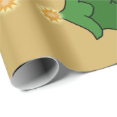 Papier Cadeau Arbre de Noël avec l'étoile sur d'or fait sur (Coin rond)