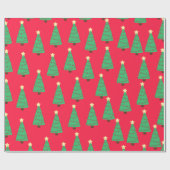 Papier Cadeau Arbre de Noël avec Motif lumineux (Plat)