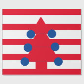 Papier Cadeau Arbre de Noël blanc (Plat)