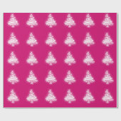 Papier Cadeau Arbre de Noël blanc de zen (Plat)