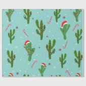 Papier Cadeau Arbre de Noël cactus (Plat)