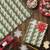 Papier Cadeau Arbre de Noël Calico Cat Ornements Drôle