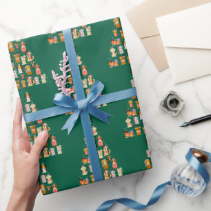 Papier Cadeau Arbre de Noël Chien Adorable