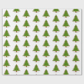 Papier Cadeau Arbre de Noël Christmas (Plat)
