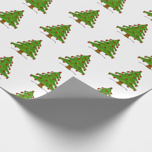Papier Cadeau Arbre de Noël Christmas