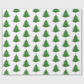 Papier Cadeau Arbre de Noël Christmas (Plat)