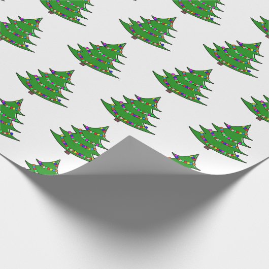 Papier Cadeau Arbre de Noël Christmas (Coin)