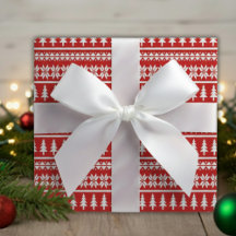 Arbre de Noël classique rouge et blanc Motif rayé