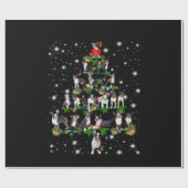 Papier Cadeau Arbre De Noël De Boston Terrie Couvert D'Une Lampe (Plat)