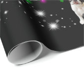 Papier Cadeau Arbre De Noël De Boston Terrie Couvert D'Une Lampe (Coin rond)