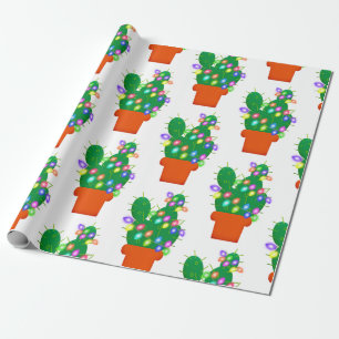 Papier Cadeau arbre de Noël de cactus