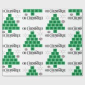 Papier Cadeau Arbre de Noël de la chimie (Plat)