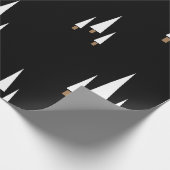 Papier Cadeau Arbre de Noël de la ferme noire moderne (Coin)