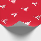 Papier Cadeau Arbre de Noël de la moustache de Père Noël (Coin)