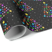 Papier Cadeau Arbre de Noël de l'autisme (Coin rond)