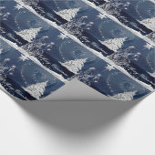 Papier Cadeau Arbre de Noël de neige Papier d'enveloppement de N (Coin)