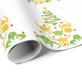 Papier Cadeau Arbre de Noël de Viking le Valhöll (Coin rond)