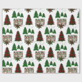 Papier Cadeau Arbre de Noël décoratif (Plat)