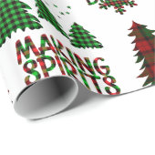 Papier Cadeau Arbre de Noël décoratif (Coin rond)