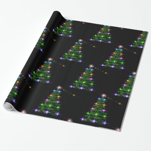 Papier Cadeau Arbre de Noël décoratif (Déroulé)