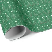 Papier Cadeau Arbre de Noël décoratif (Coin rond)