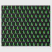 Papier Cadeau Arbre de Noël décoré + Cadeaux (Plat)