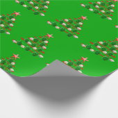 Papier Cadeau Arbre de Noël des tortues de mer vertes (Coin)